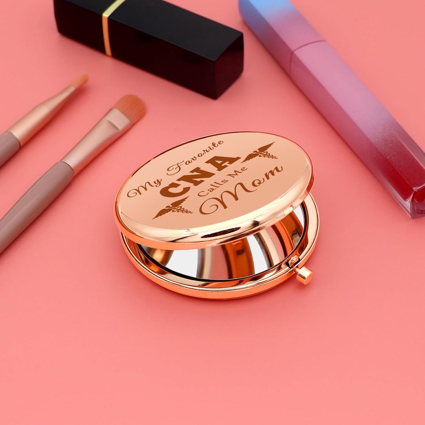 Thank You Gifts for CNA Mom Compact Makeup Mirror CNA Gifts Nursing Assistant Gifts for Mom Nurse Day Gifts Folding Makeup Mirror CNA Appreciation Gifts Christmas Birthday Gifts CNA Week Gifts