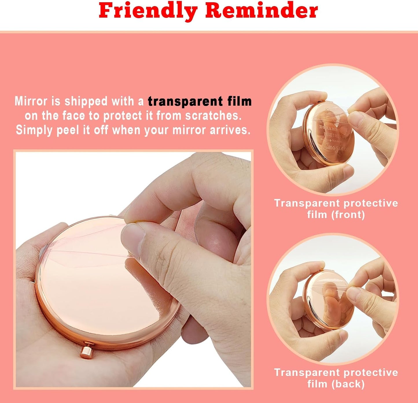 Girls Weekend Gifts Compact Mirror Trip Gifts for Best Friends Getaway Weekend Gifts Friendship Gifts BFF Gifts Sister Vacation Gifts Folding Makeup Mirror Girls Travel Gifts Graduation Gifts