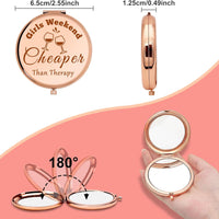 Girls Weekend Gifts Compact Mirror Trip Gifts for Best Friends Getaway Weekend Gifts Friendship Gifts BFF Gifts Sister Vacation Gifts Folding Makeup Mirror Girls Travel Gifts Graduation Gifts