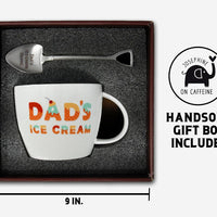 Gifts for Dad –Dad’S Ice Cream Bowl and Engraved Spoon Dad’S Ice Cream Shovel – Ideal Father’S Day Gift, Christmas Gift or Birthday Gift (Dad)