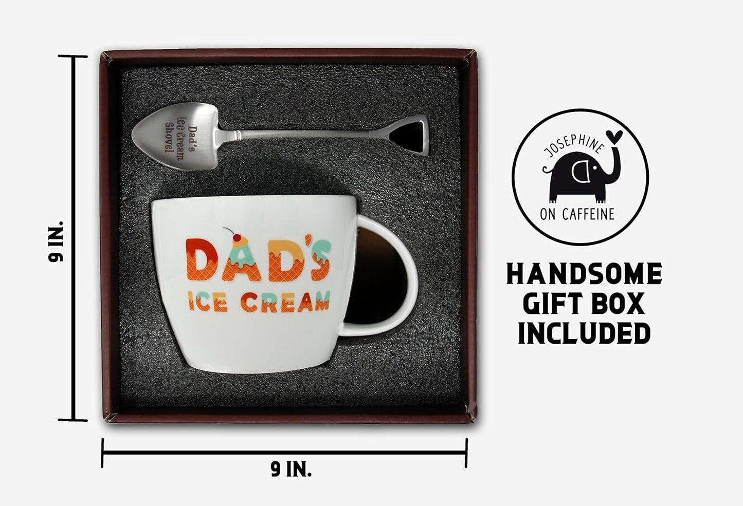 Gifts for Dad –Dad’S Ice Cream Bowl and Engraved Spoon Dad’S Ice Cream Shovel – Ideal Father’S Day Gift, Christmas Gift or Birthday Gift (Dad)