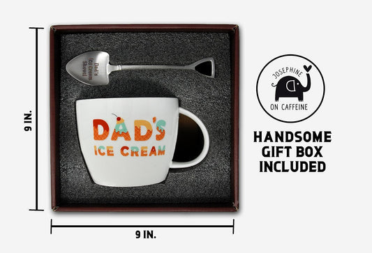 Gifts for Dad –Dad’S Ice Cream Bowl and Engraved Spoon Dad’S Ice Cream Shovel – Ideal Father’S Day Gift, Christmas Gift or Birthday Gift (Dad)