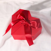 Black Red Heart Shaped Gifts Box with Bows Valentines Day Presents Packaing Boxes Anniversary Surprise Gifts Wedding Decorations