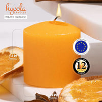 Scented Votive Candles - Winter Orange Votive Candles -12 Hour Burn Time - 9 Pack - European Made