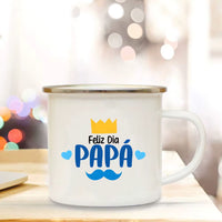 Dad I Love You Print Enamel Mugs Coffee Cups Gift for Daddy Drink Beer Wine Juice Cup Fathers Day Mug Present Coffee Cup
