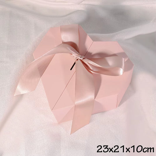Black Red Heart Shaped Gifts Box with Bows Valentines Day Presents Packaing Boxes Anniversary Surprise Gifts Wedding Decorations