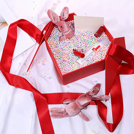 Black Red Heart Shaped Gifts Box with Bows Valentines Day Presents Packaing Boxes Anniversary Surprise Gifts Wedding Decorations
