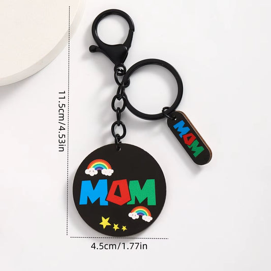 1Pc Mom and Super Daddy Keychain - Heartfelt Mother'S Day and Fathers Day Gift from Daughter Son