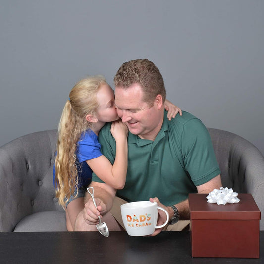 Gifts for Dad –Dad’S Ice Cream Bowl and Engraved Spoon Dad’S Ice Cream Shovel – Ideal Father’S Day Gift, Christmas Gift or Birthday Gift (Dad)