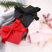 Black Red Heart Shaped Gifts Box with Bows Valentines Day Presents Packaing Boxes Anniversary Surprise Gifts Wedding Decorations