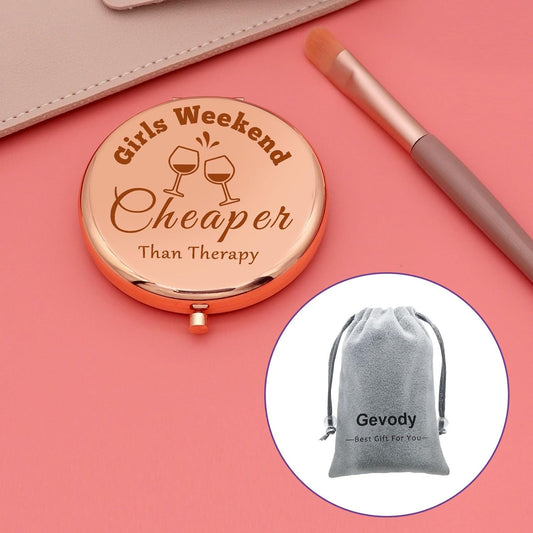 Girls Weekend Gifts Compact Mirror Trip Gifts for Best Friends Getaway Weekend Gifts Friendship Gifts BFF Gifts Sister Vacation Gifts Folding Makeup Mirror Girls Travel Gifts Graduation Gifts
