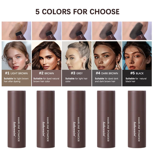 Waterproof Hairline & Root Concealer Pen – Instant Grey Coverage with Easy Blend Powder Stick for Normal Hair