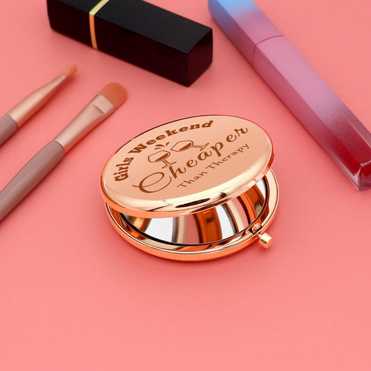 Girls Weekend Gifts Compact Mirror Trip Gifts for Best Friends Getaway Weekend Gifts Friendship Gifts BFF Gifts Sister Vacation Gifts Folding Makeup Mirror Girls Travel Gifts Graduation Gifts