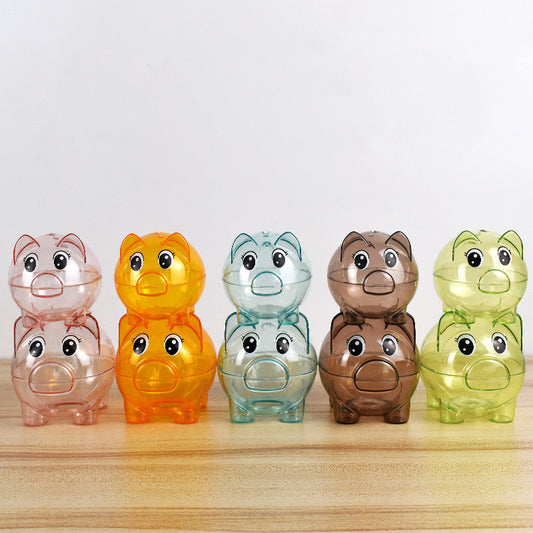 Creative Children's Gifts Plastic Piggy Display Transparent