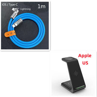 3 In 1 Fast Charging Station Wireless Charger Stand Wireless Quick Charge Dock For Phone Holder