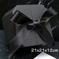 Black Red Heart Shaped Gifts Box with Bows Valentines Day Presents Packaing Boxes Anniversary Surprise Gifts Wedding Decorations