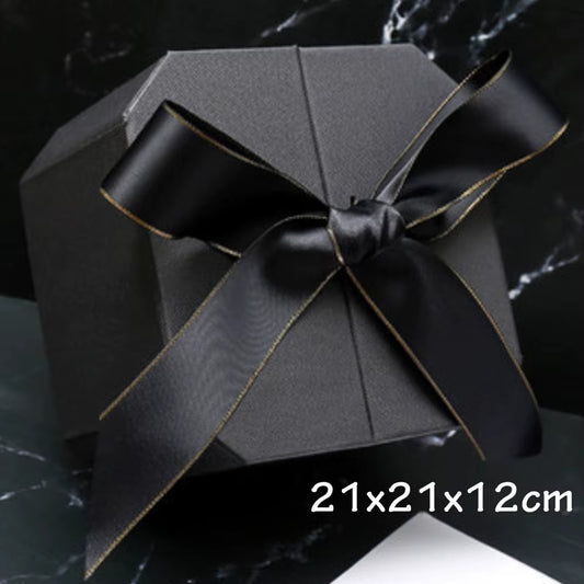 Black Red Heart Shaped Gifts Box with Bows Valentines Day Presents Packaing Boxes Anniversary Surprise Gifts Wedding Decorations