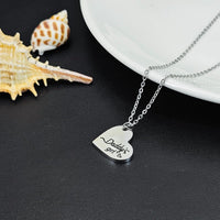 Family Love Necklace & Keychain Gift for Dad Mom and Daughter - Daddy'S Girl Heart Pendant for Girl,Birthday Father'S Day Keepsake for Parents Childen Kids.