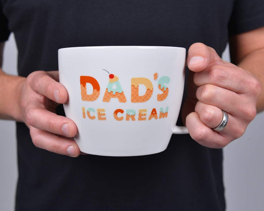 Gifts for Dad –Dad’S Ice Cream Bowl and Engraved Spoon Dad’S Ice Cream Shovel – Ideal Father’S Day Gift, Christmas Gift or Birthday Gift (Dad)