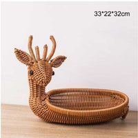 Creative Rattan Fruit Basket Home Furnishings Home Storage