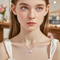 Family Love Necklace & Keychain Gift for Dad Mom and Daughter - Daddy'S Girl Heart Pendant for Girl,Birthday Father'S Day Keepsake for Parents Childen Kids.