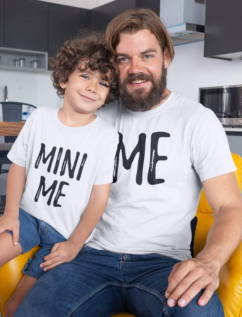 Dad and Son Matching T-Shirts Funny Me & Mini Me Matching Set Outfit