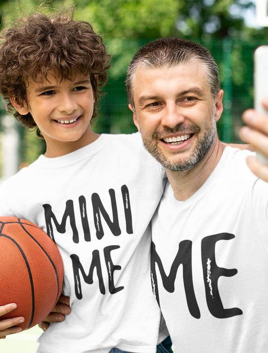 Dad and Son Matching T-Shirts Funny Me & Mini Me Matching Set Outfit