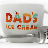 Gifts for Dad –Dad’S Ice Cream Bowl and Engraved Spoon Dad’S Ice Cream Shovel – Ideal Father’S Day Gift, Christmas Gift or Birthday Gift (Dad)