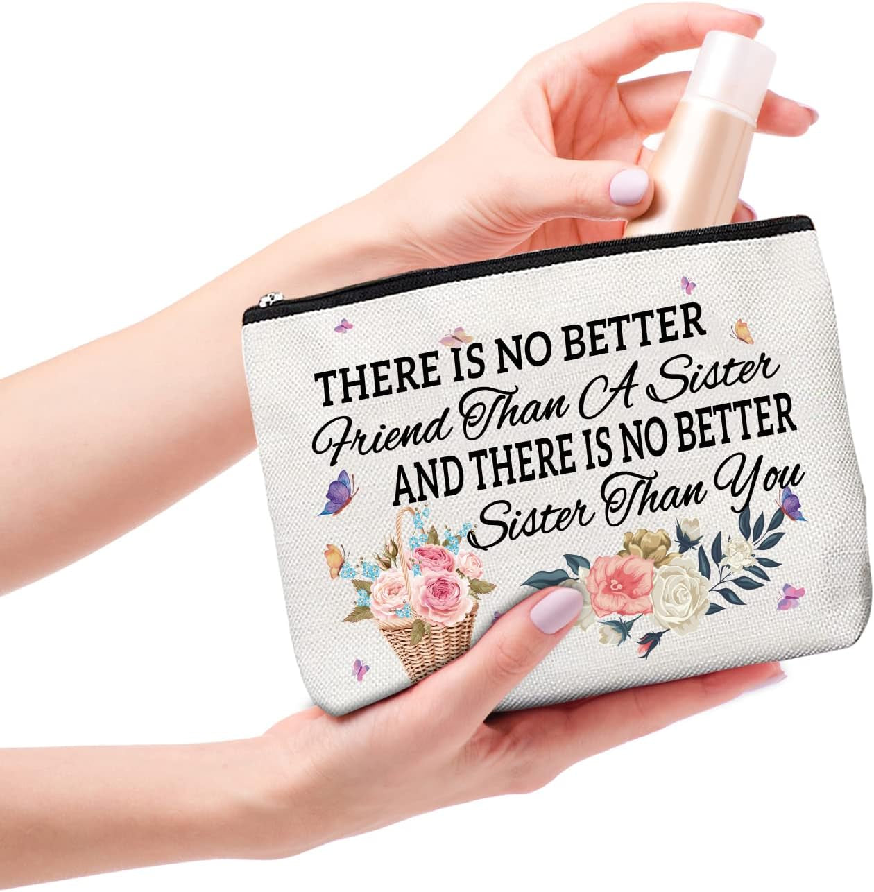 Sister Gifts,Sisters Gifts from Sister,Sister Birthday Gifts from Sister,Sister Appreciation Gifts,Gifts for Sisters,Sister Bday Gifts,Bonus Sister Gifts,Sister Cosmetic Bag,Sister Mirror