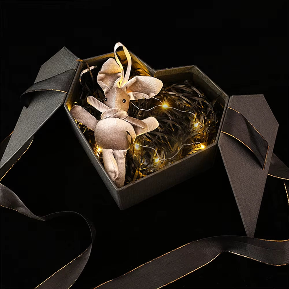 Black Red Heart Shaped Gifts Box with Bows Valentines Day Presents Packaing Boxes Anniversary Surprise Gifts Wedding Decorations