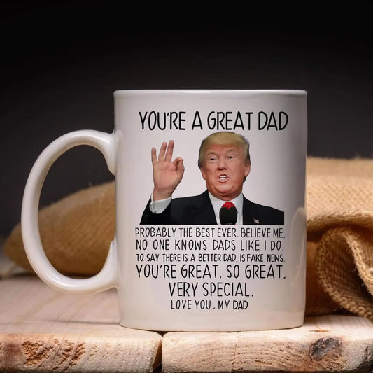 Funny Dad Gifts from Daughter Son, You'Re a Great Dad Coffee Mug, Birthday Gifts, Gag Gifts for Cup, Father'S Day Present