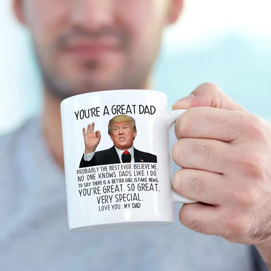 Funny Dad Gifts from Daughter Son, You'Re a Great Dad Coffee Mug, Birthday Gifts, Gag Gifts for Cup, Father'S Day Present
