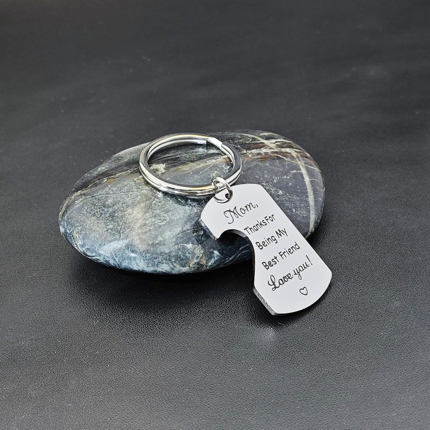 Family Love Necklace & Keychain Gift for Dad Mom and Daughter - Daddy'S Girl Heart Pendant for Girl,Birthday Father'S Day Keepsake for Parents Childen Kids.