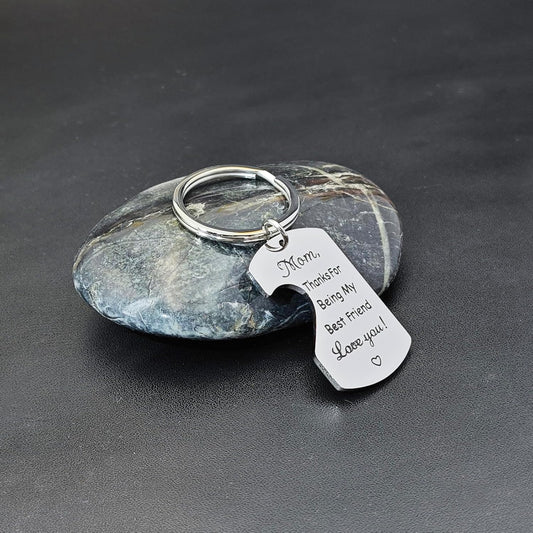 Family Love Necklace & Keychain Gift for Dad Mom and Daughter - Daddy'S Girl Heart Pendant for Girl,Birthday Father'S Day Keepsake for Parents Childen Kids.