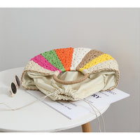 Beach Vacation Rainbow Straw Beach Bag