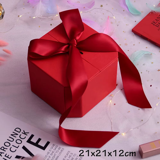 Black Red Heart Shaped Gifts Box with Bows Valentines Day Presents Packaing Boxes Anniversary Surprise Gifts Wedding Decorations