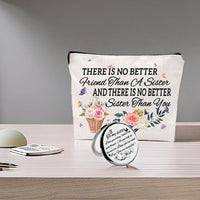 Sister Gifts,Sisters Gifts from Sister,Sister Birthday Gifts from Sister,Sister Appreciation Gifts,Gifts for Sisters,Sister Bday Gifts,Bonus Sister Gifts,Sister Cosmetic Bag,Sister Mirror