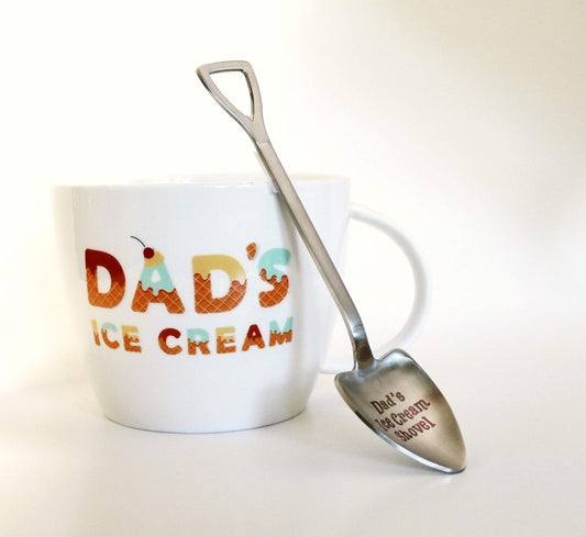Gifts for Dad –Dad’S Ice Cream Bowl and Engraved Spoon Dad’S Ice Cream Shovel – Ideal Father’S Day Gift, Christmas Gift or Birthday Gift (Dad)