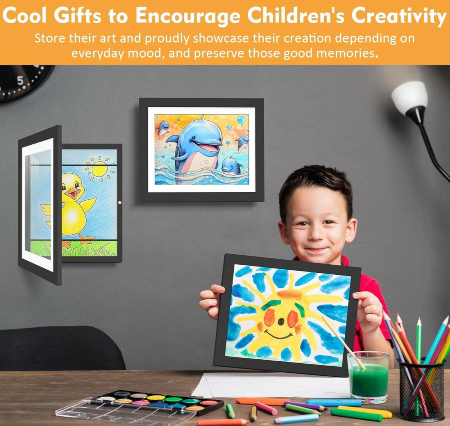 Frame-A-Doodle™ Kid's Magnetic Art Display Frame