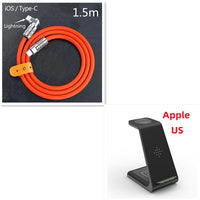 3 In 1 Fast Charging Station Wireless Charger Stand Wireless Quick Charge Dock For Phone Holder