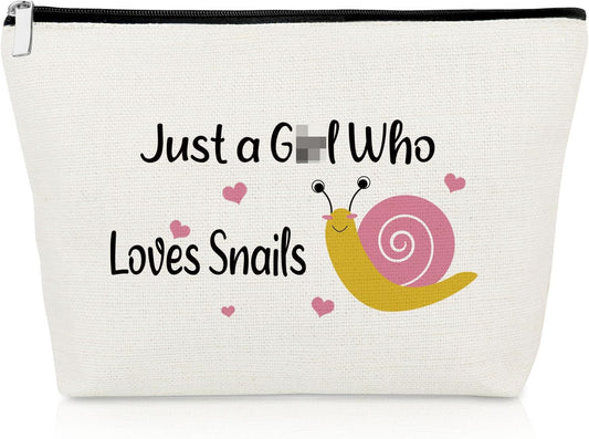 Snail Gifts for Woman Makeup Bag Snail Lovers Gifts for Daughter Sister Friend Niece Mom Wife Animal Lovers Cosmetic Bag Christmas Graduation Birthday Present for Her Travel Cosmetic Pouch